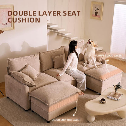 The Cloud — 108" U-Shaped Modular Sofa