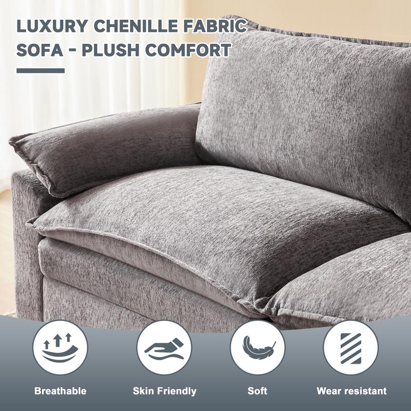 The Flex — L/U Modular Cloud Sofa with Ottoman Table